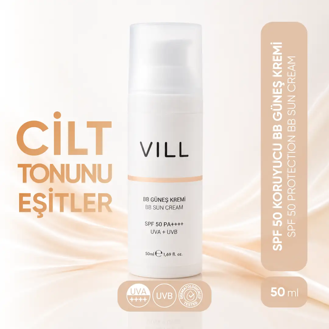 Vill BB Güneş Kremi SPF 50 PA++++ 50 ml | Ton Eşitleyici ve Nemlendirici