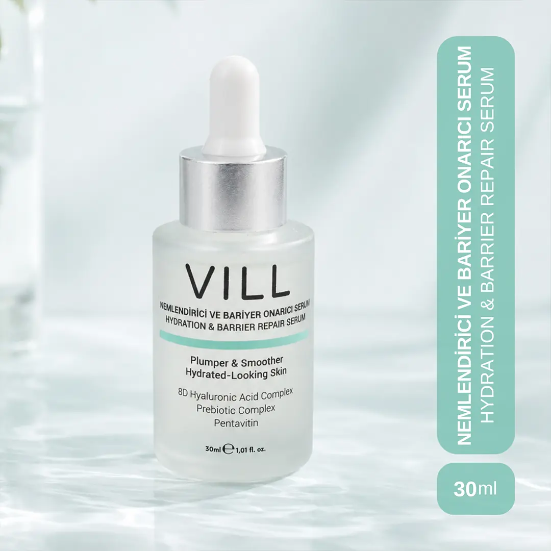 Vill Yoğun Nemlendirici & Bariyer Onarıcı Serum 30 ml | 8D Hyaluronik Asit ve Pentavitin