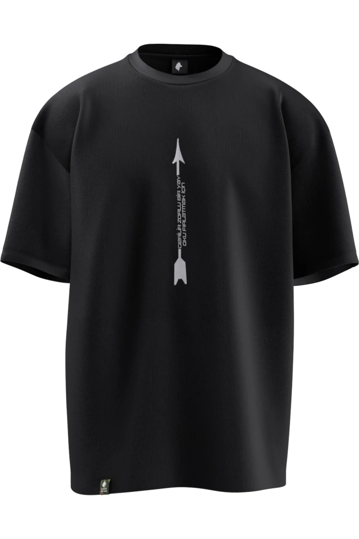 ATSIZ ŞİİRİ OK TASARIMLI OVERSIZE UNISEX T-SHIRT