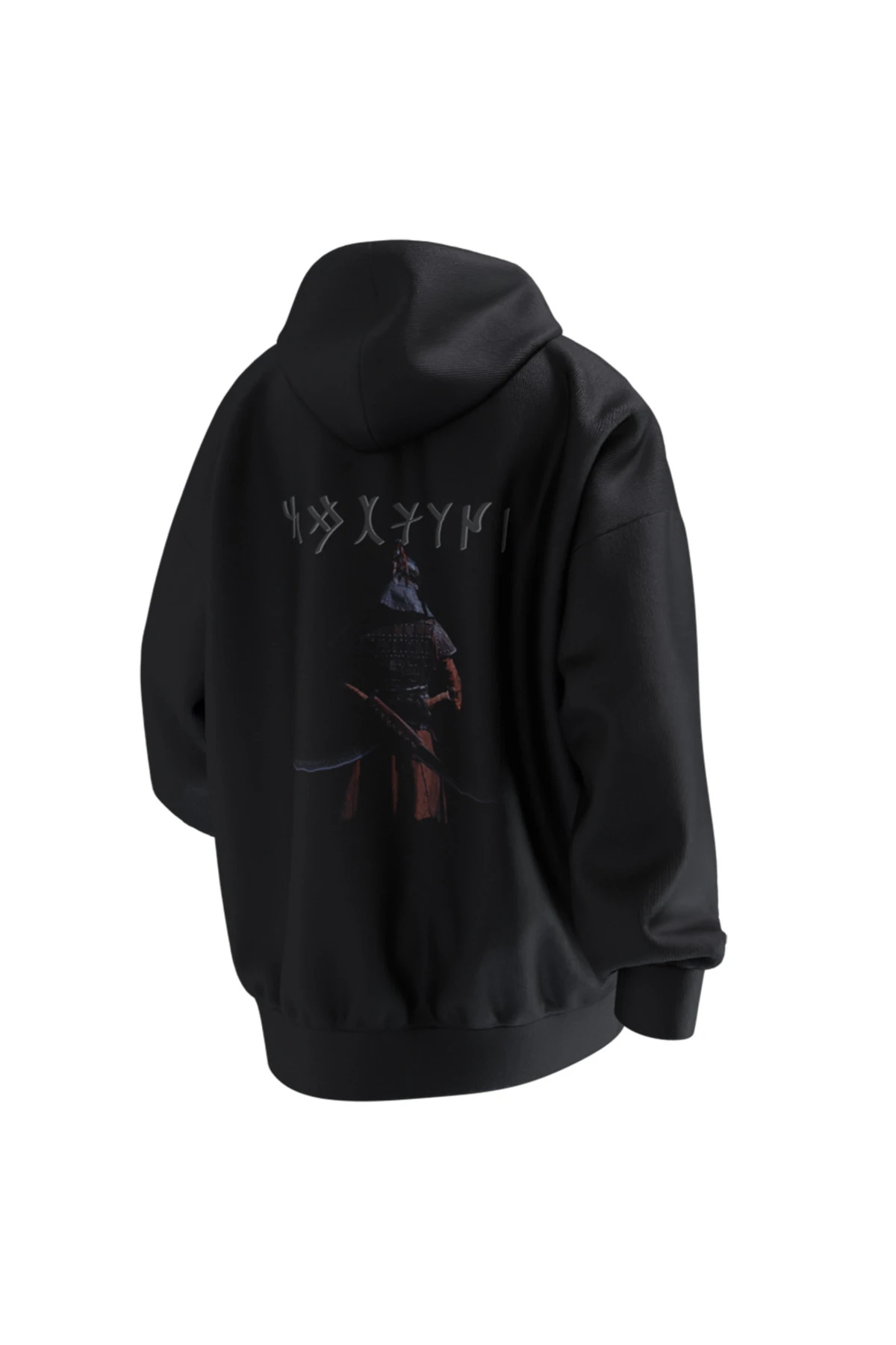 BAĞATIR BASKILI OVERSIZE HOODIE (UNISEX)