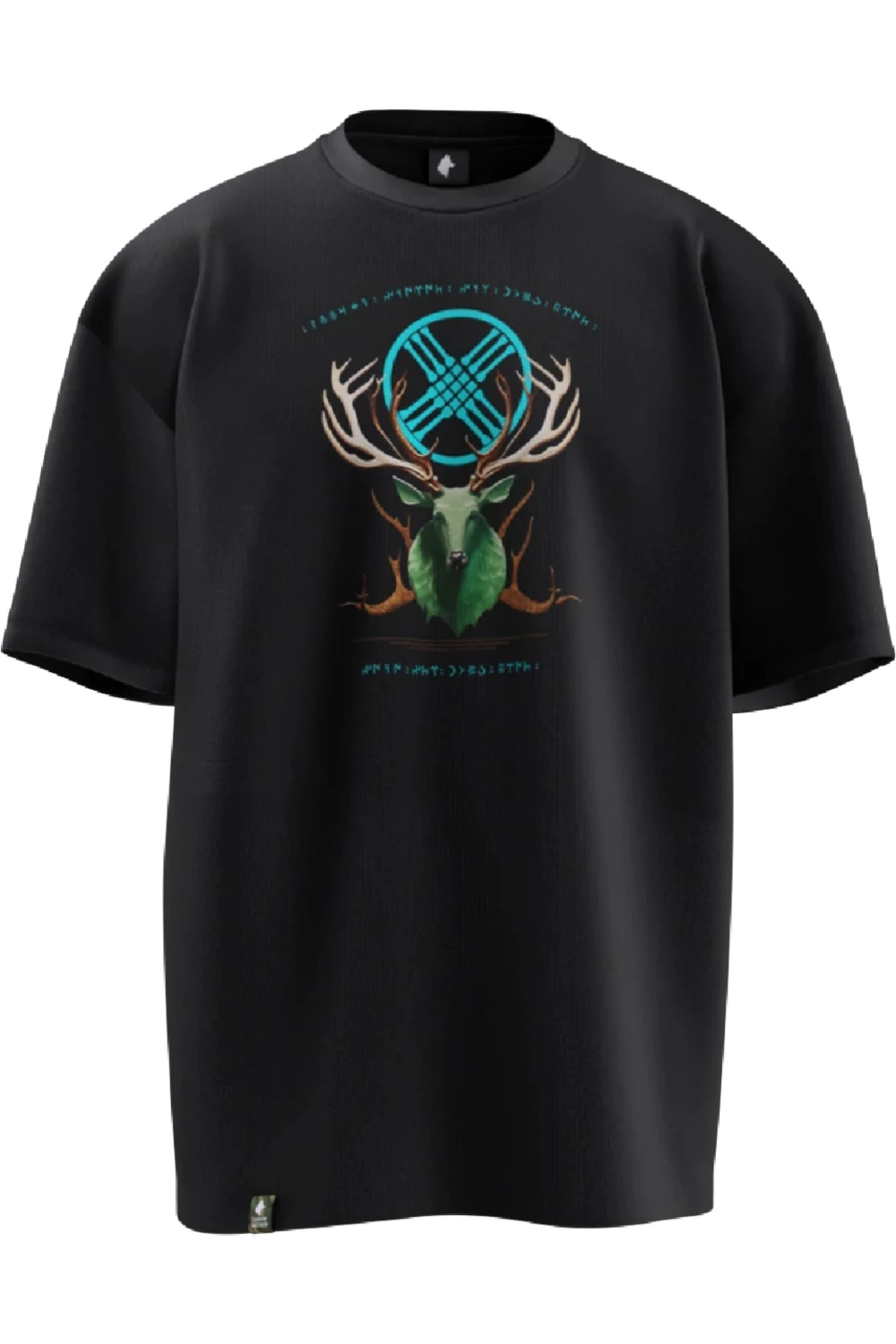MİTOLOJİK GEYİK Tasarımlı Oversıze Unısex T-shırt