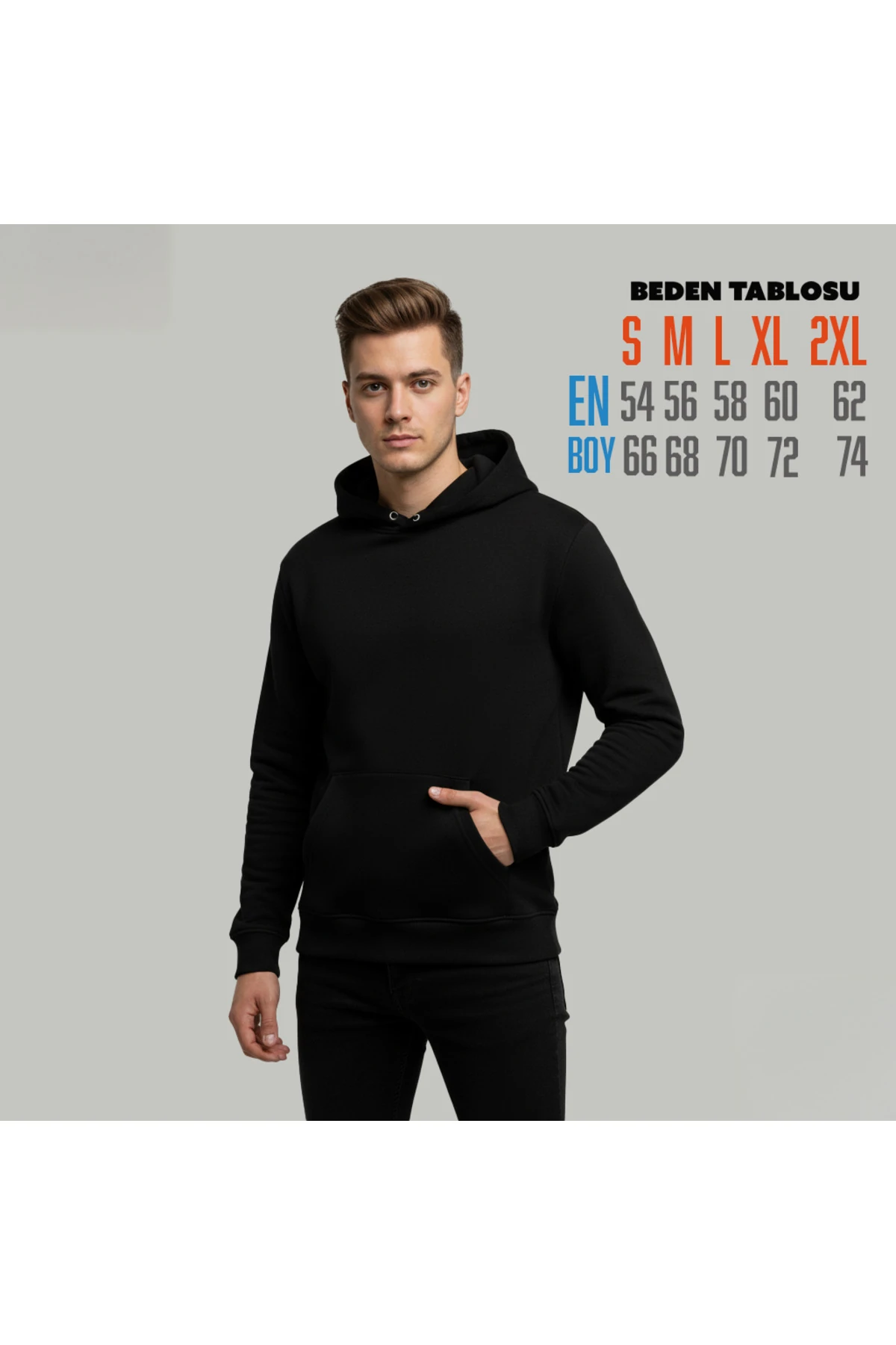 KURT KARTAL BASKILI OVERSIZE HOODIE (UNISEX)