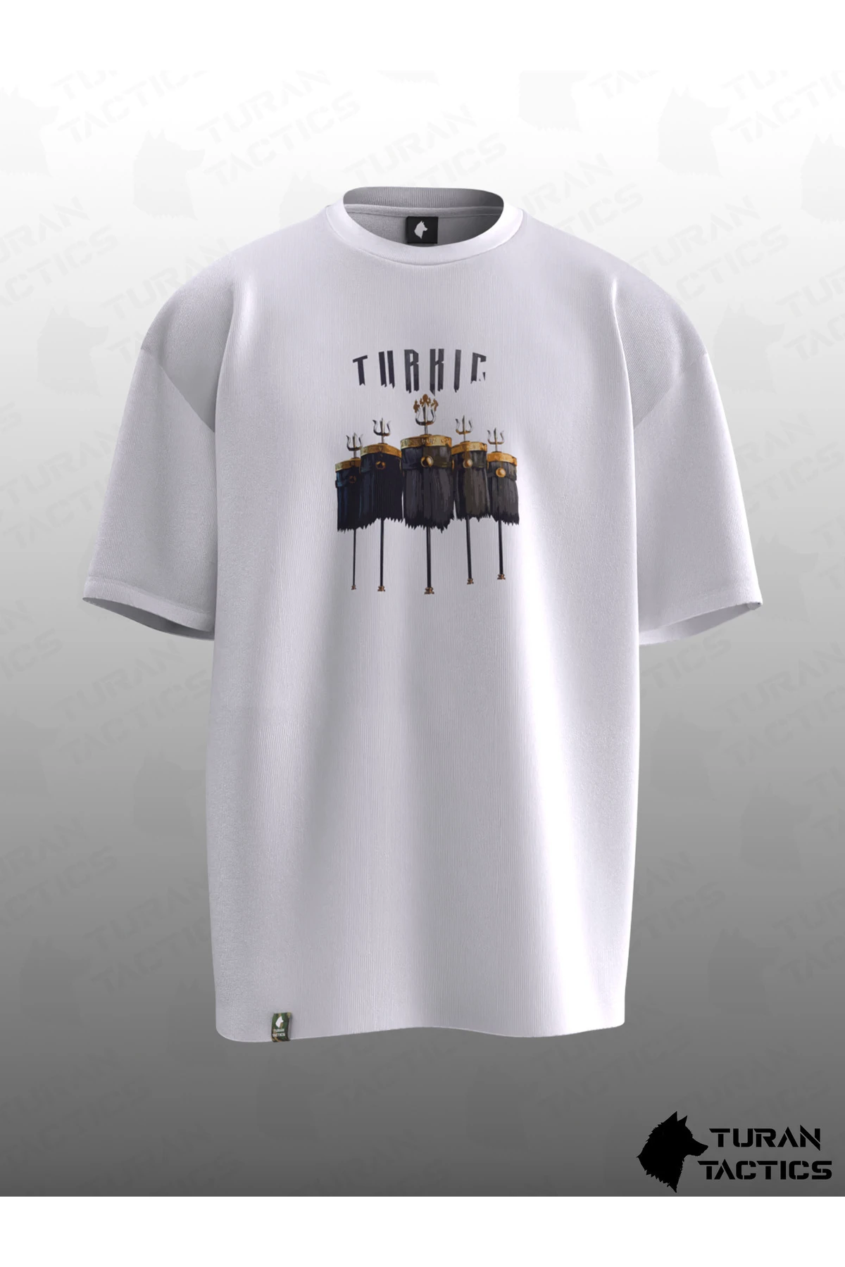 TURKIC TUĞ TASARIMLI OVERSIZE UNISEX T-SHIRT