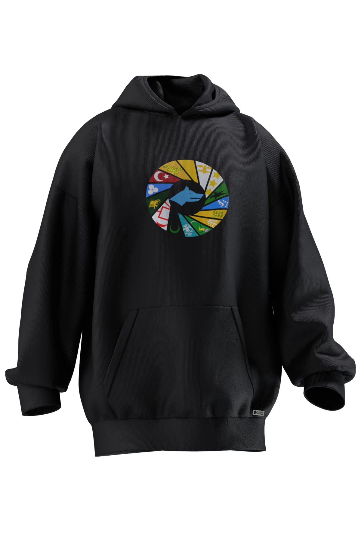 16 TÜRK DEVLETLERİ (HANEDANLARI) TASARIMLI OVERSIZE HOODIE (UNISEX)
