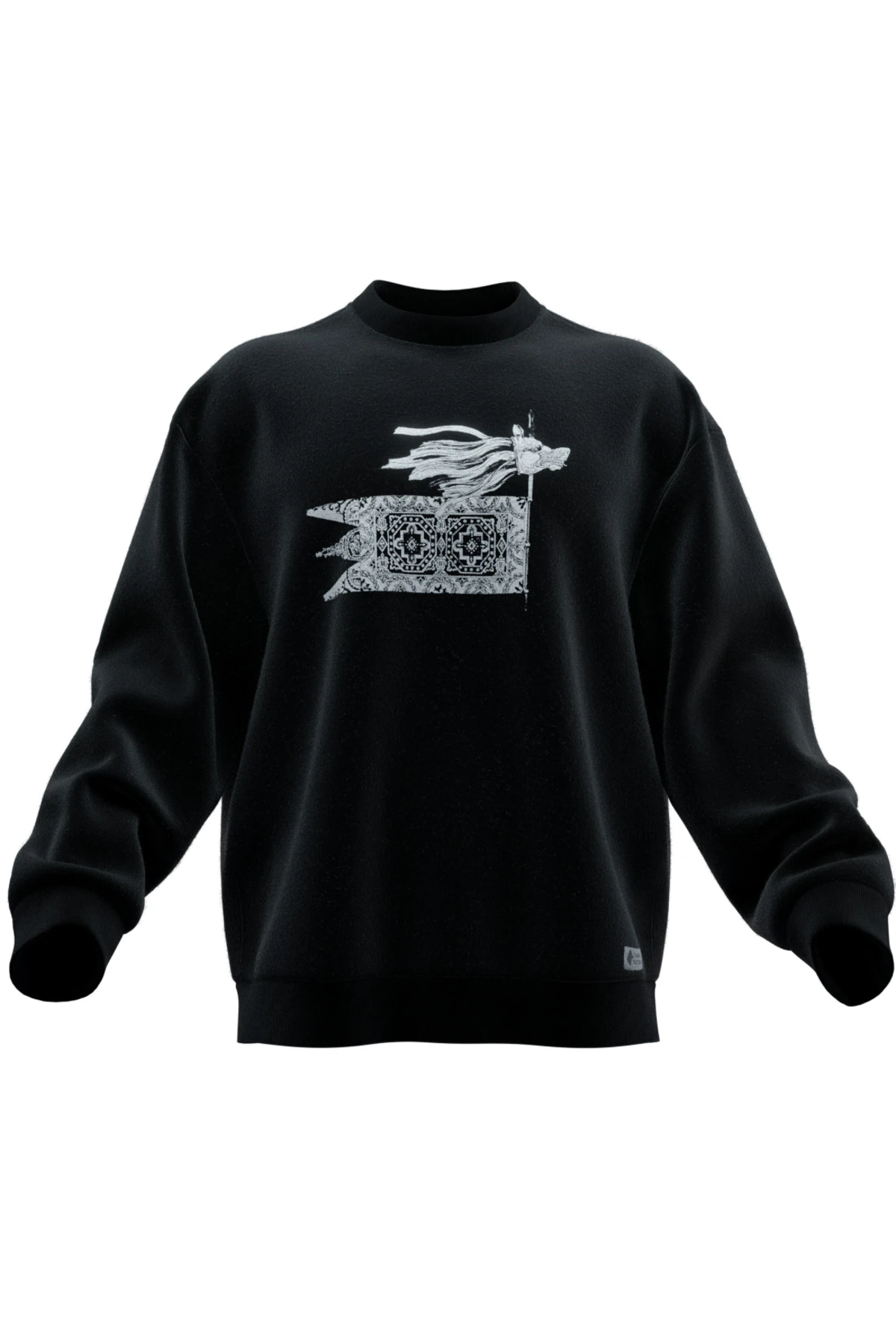 Kurt Başlı Tuğ v2 Tasarımlı Rahat Kalıp Unisex Sweatshirt