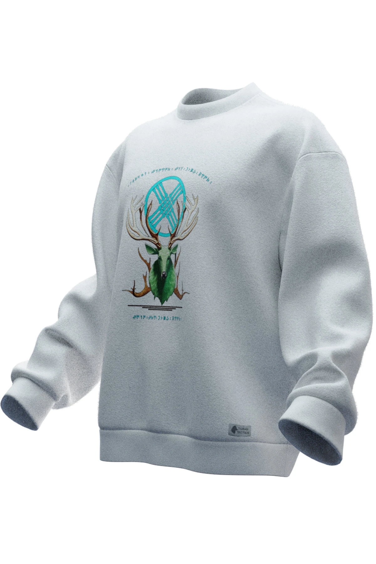 MİTOLOJİK GEYİK BASKILI OVERSIZE SWEATSHIRT (UNISEX)