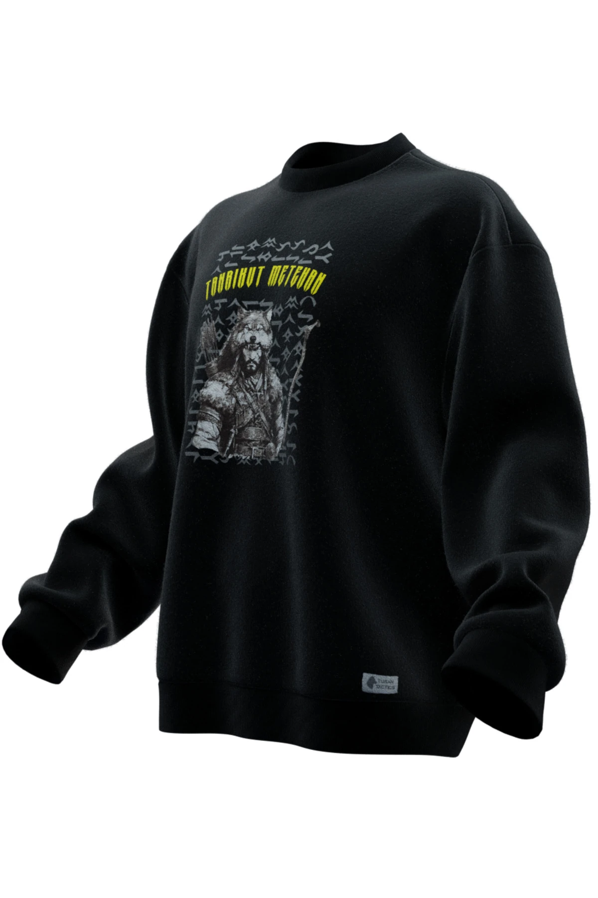 TANRIKUT METEHAN BASKILI OVERSIZE SWEATSHIRT (UNISEX)