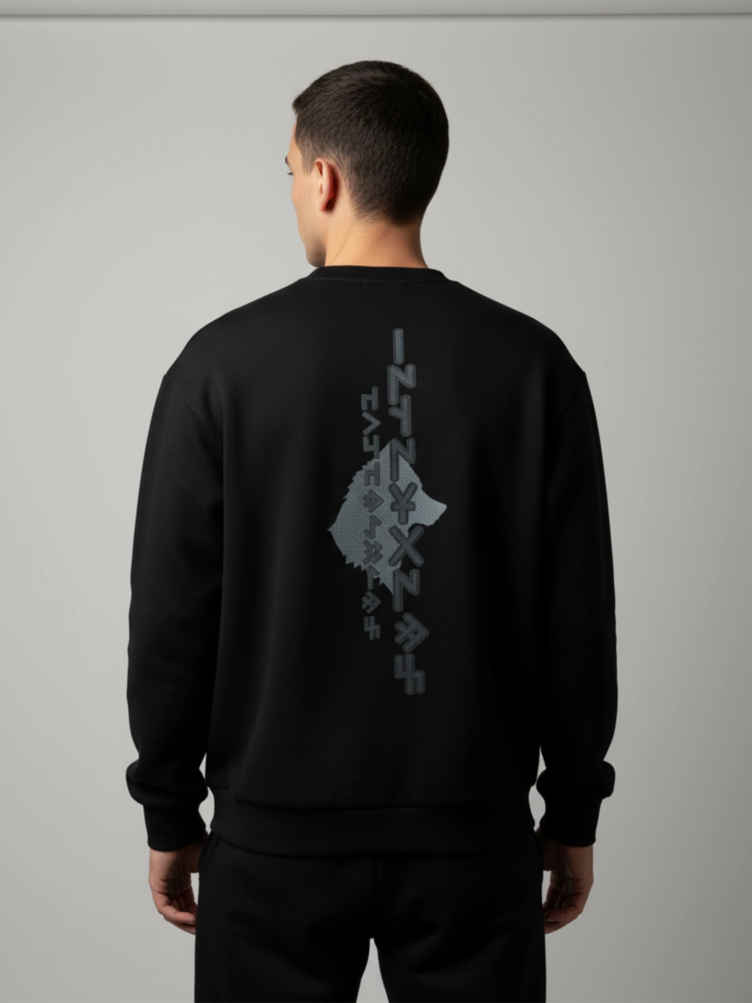 Korkmadık Savaştık v2.1 Tasarımlı Rahat Kalıp Siyah Sweatshirt