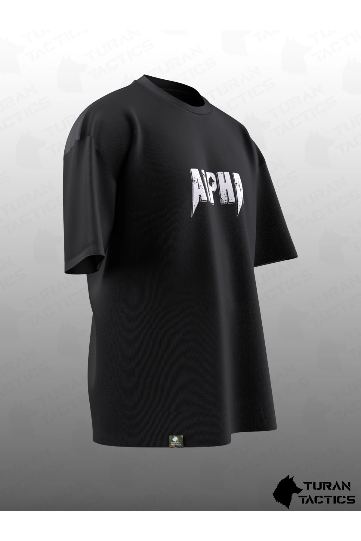 ALPHA TASARIMLI OVERSIZE UNISEX T-SHIRT