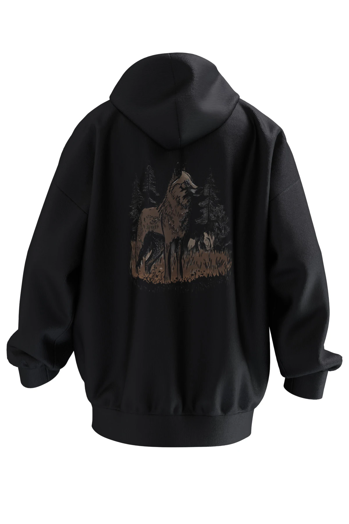 ALFA KURT TASARIMLI OVERSIZE HOODIE (UNISEX)