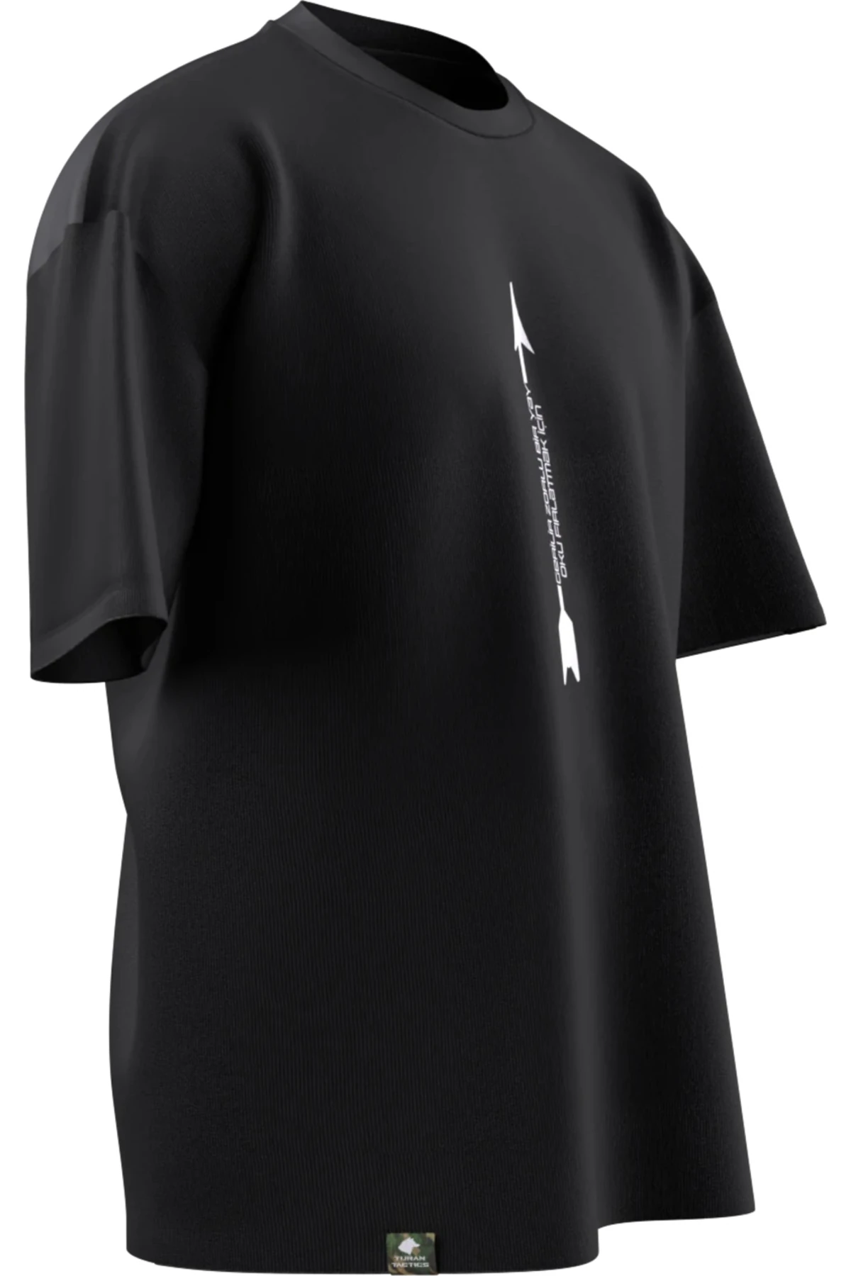 ATSIZ ŞİİRİ OK TASARIMLI OVERSIZE UNISEX T-SHIRT