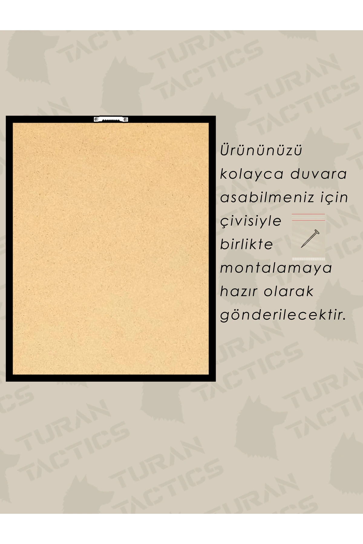 ENVER PAŞA TASARIMLI ÇERÇEVELİ 40*60 MDF TABLO