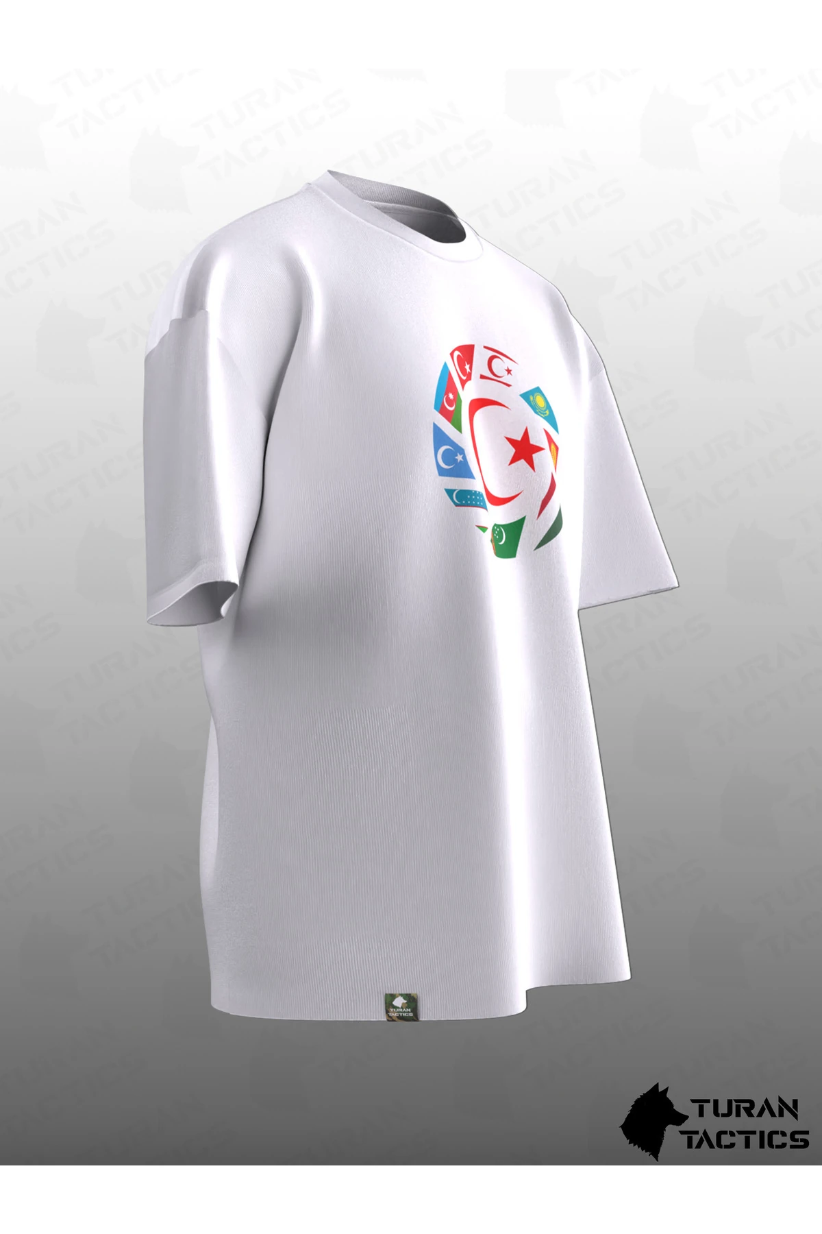 AY YILDIZ TURAN TASARIMLI OVERSIZE UNISEX T-SHIRT