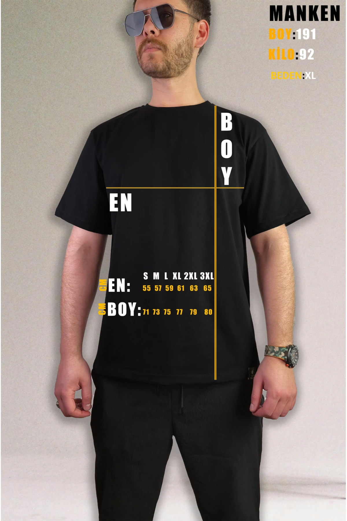 HUNLAR TASARIMLI OVERSIZE UNISEX T-SHIRT