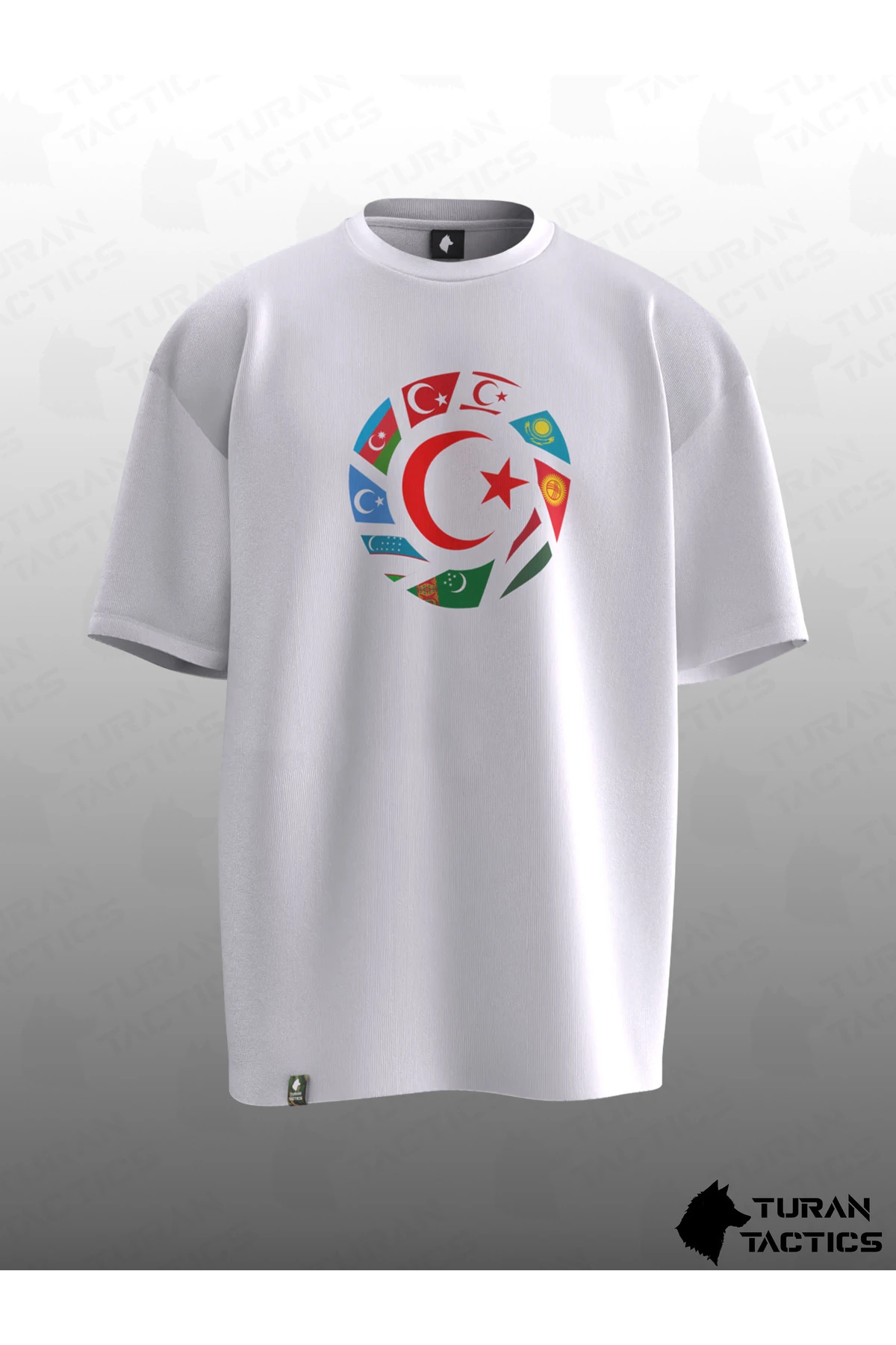 AY YILDIZ TURAN TASARIMLI OVERSIZE UNISEX T-SHIRT