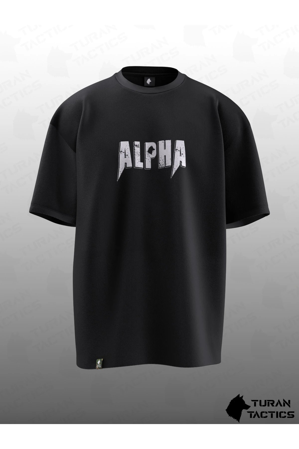 ALPHA TASARIMLI OVERSIZE UNISEX T-SHIRT