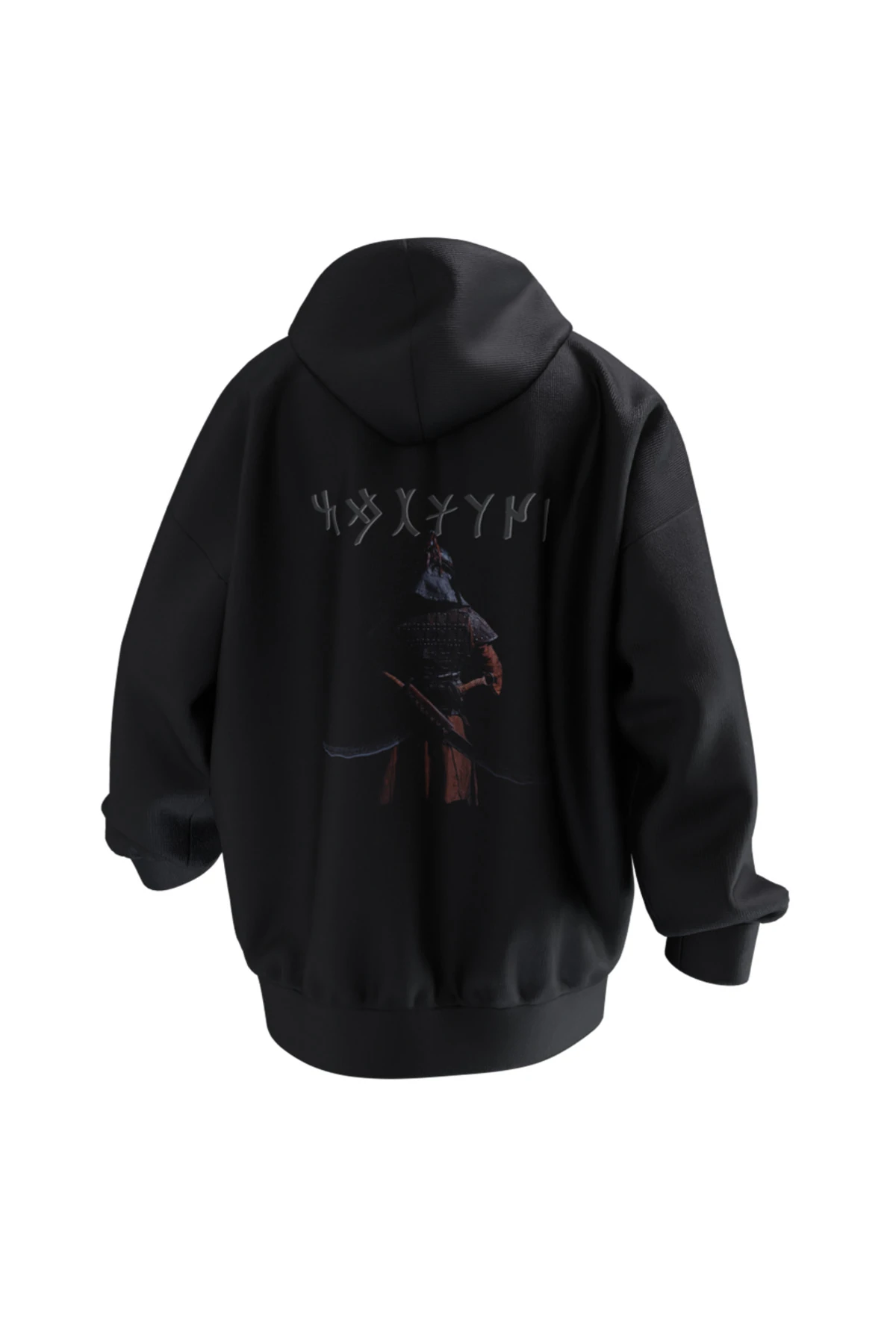 BAĞATIR BASKILI OVERSIZE HOODIE (UNISEX)