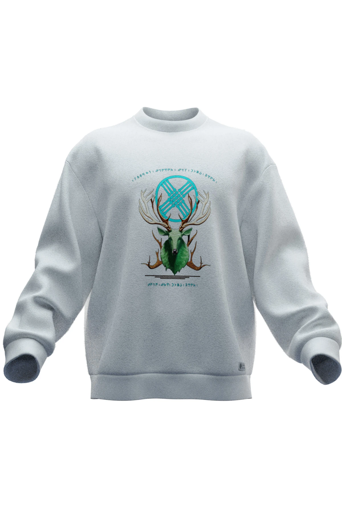 MİTOLOJİK GEYİK BASKILI OVERSIZE SWEATSHIRT (UNISEX)