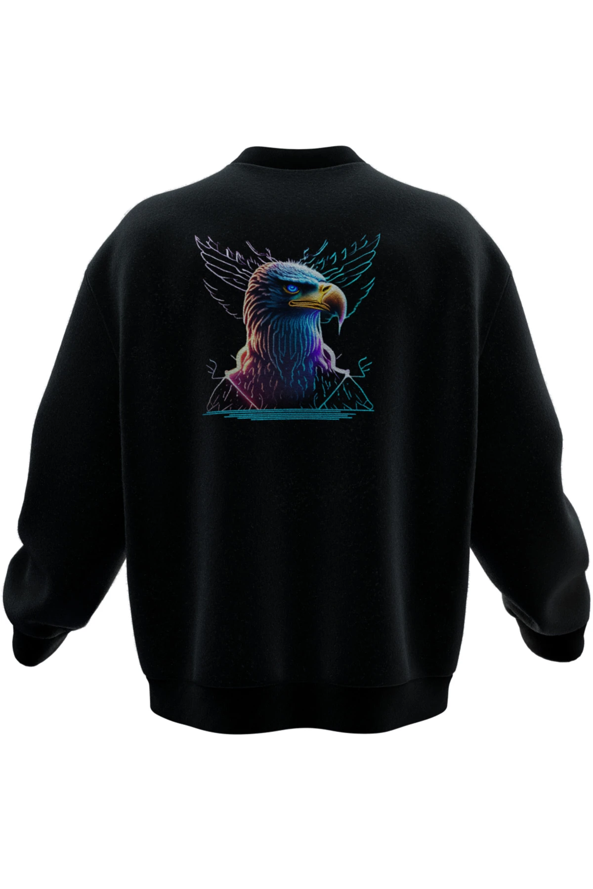 NEON BÜRKÜT (KARTAL) BASKILI OVERSIZE SWEATSHIRT (UNISEX)