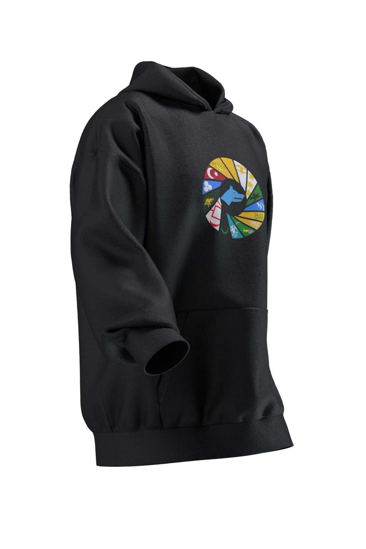 16 TÜRK DEVLETLERİ (HANEDANLARI) TASARIMLI OVERSIZE HOODIE (UNISEX)