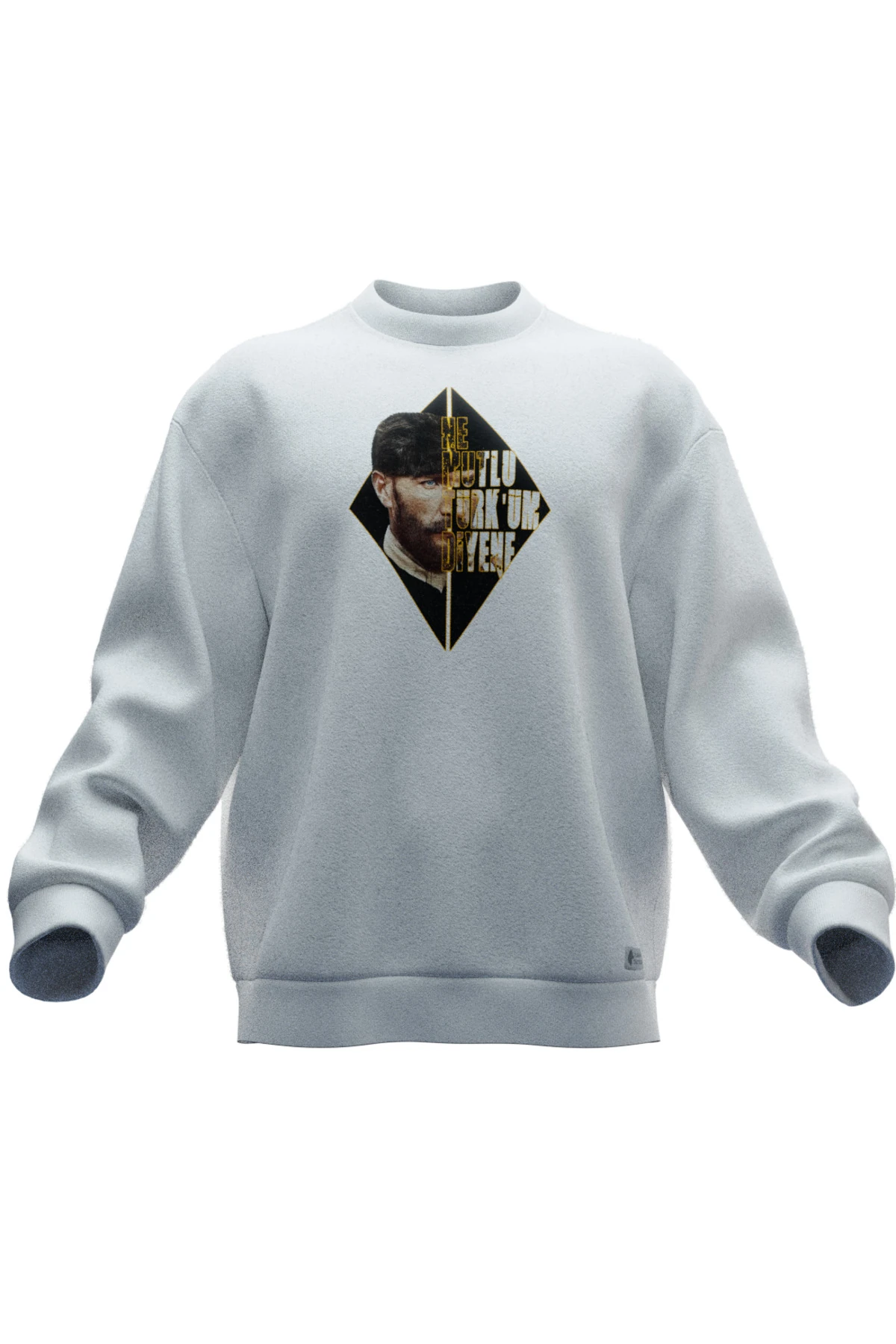 Atatürk (Ne Mutlu Türk'üm Diyene) Tasarımlı Rahat Kalıp Unisex Sweatshirt