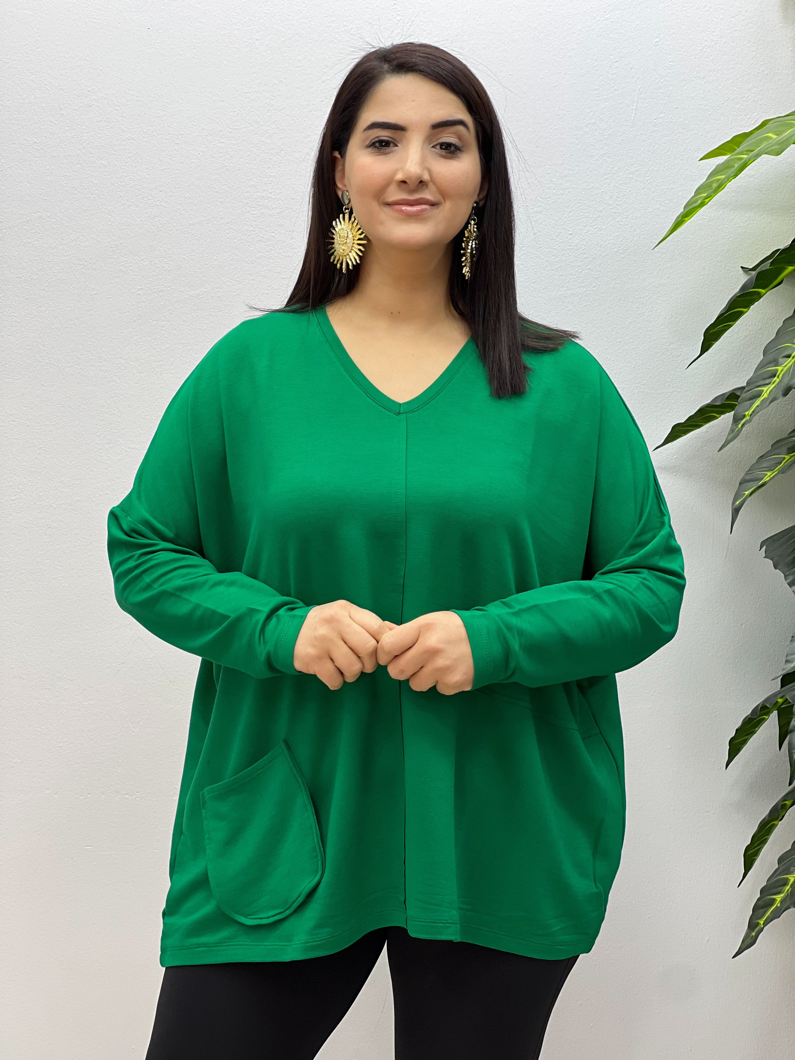 Büyük Beden Pretty Tunik  - Yeşil