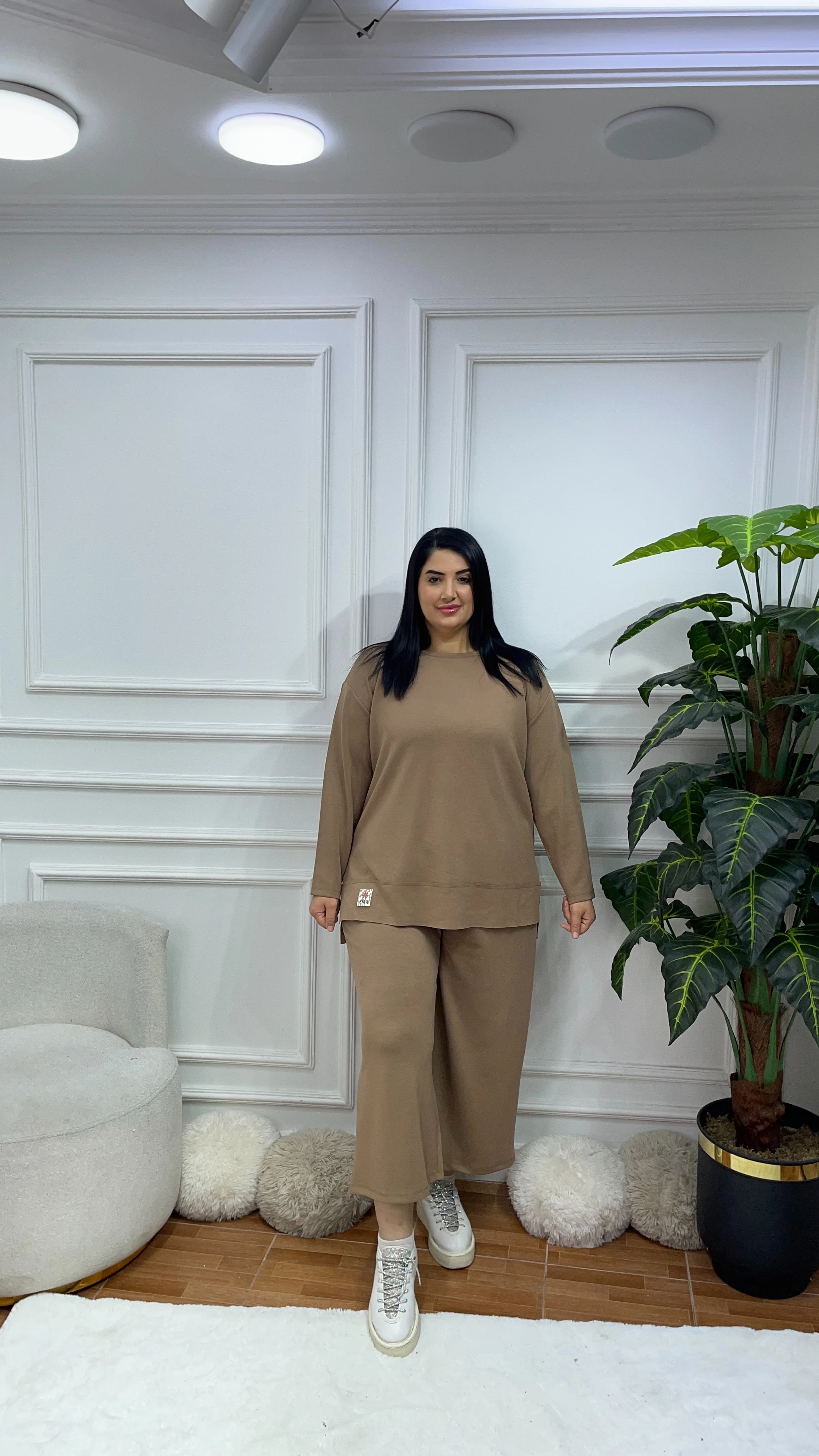 Premium Kalitede Modal Takım - KAHVERENGİ