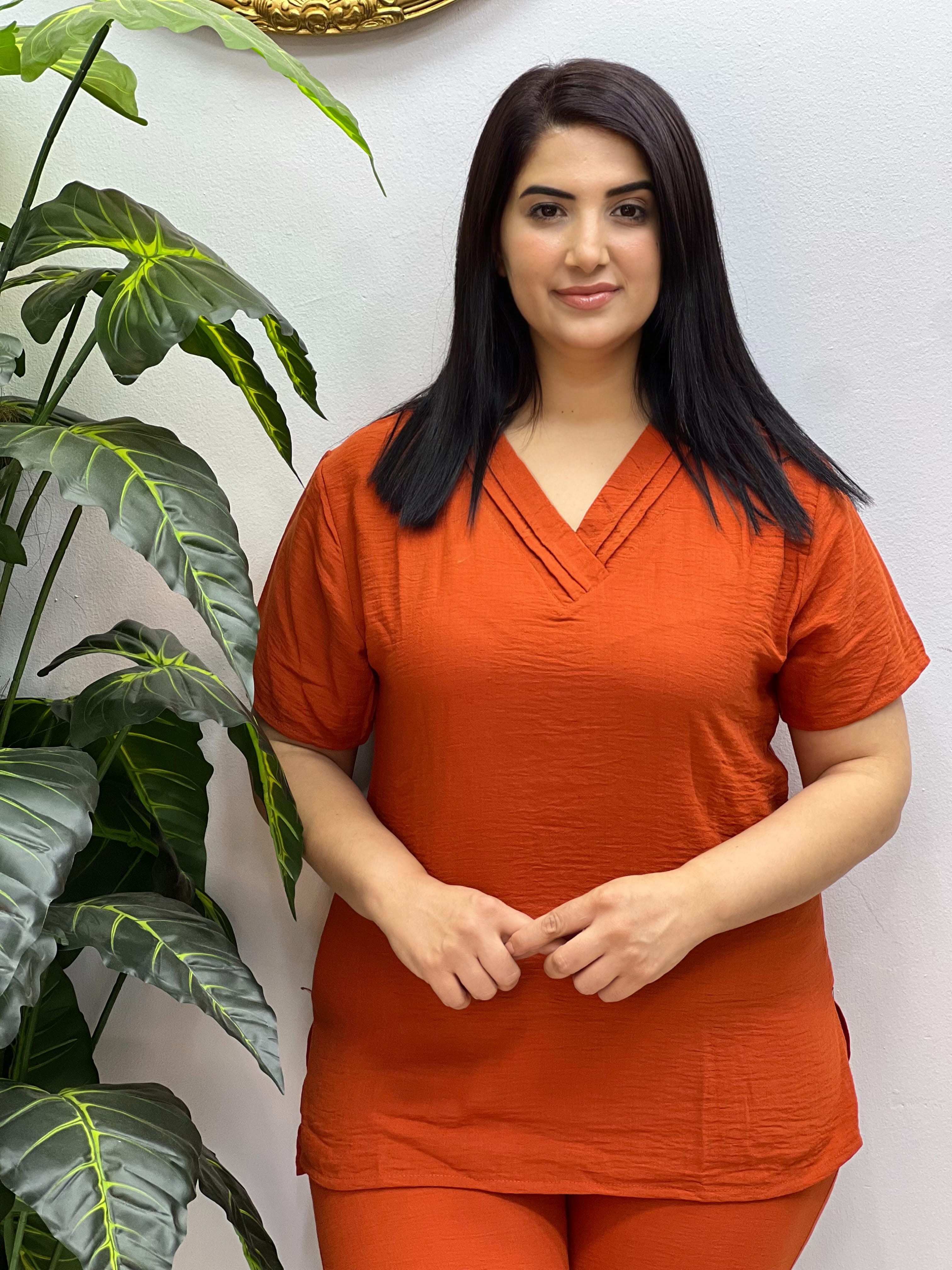 Keten Wanessa Kapri Takım - Kiremit