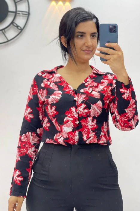 Kırmızı Rose Gömlek