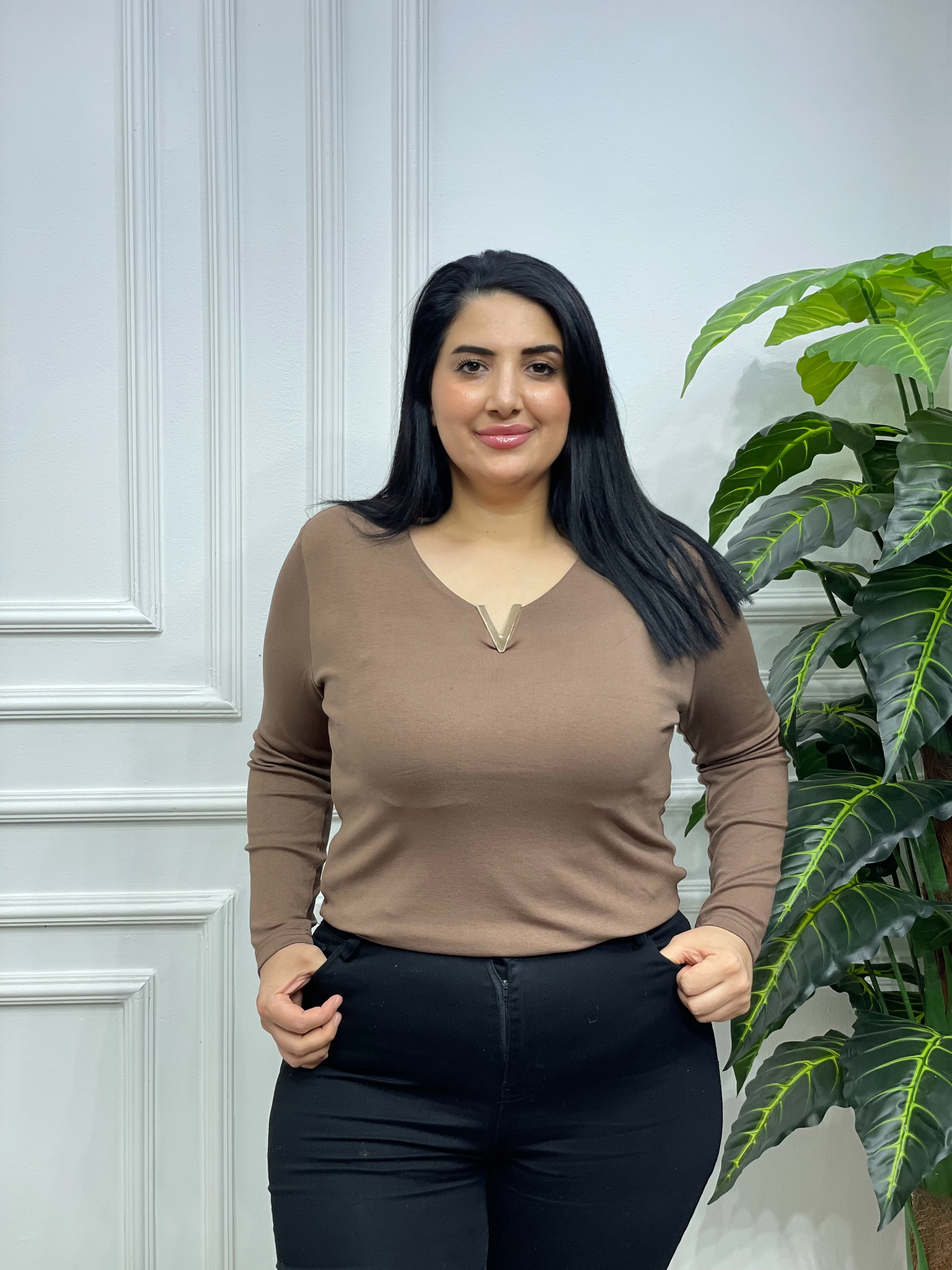 Florida Bluz  - KAHVERENGİ