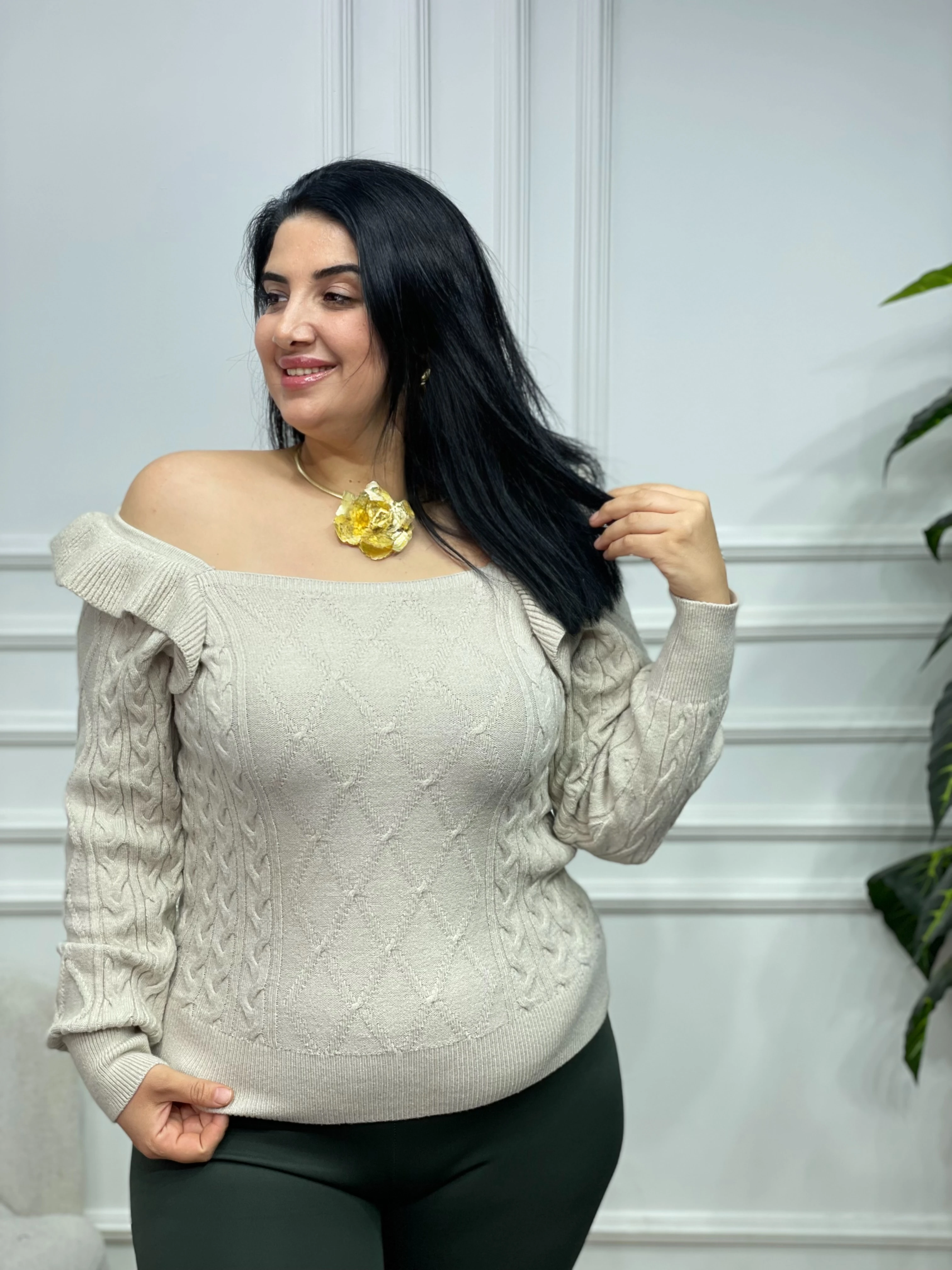 Büyük Beden Madonna Triko