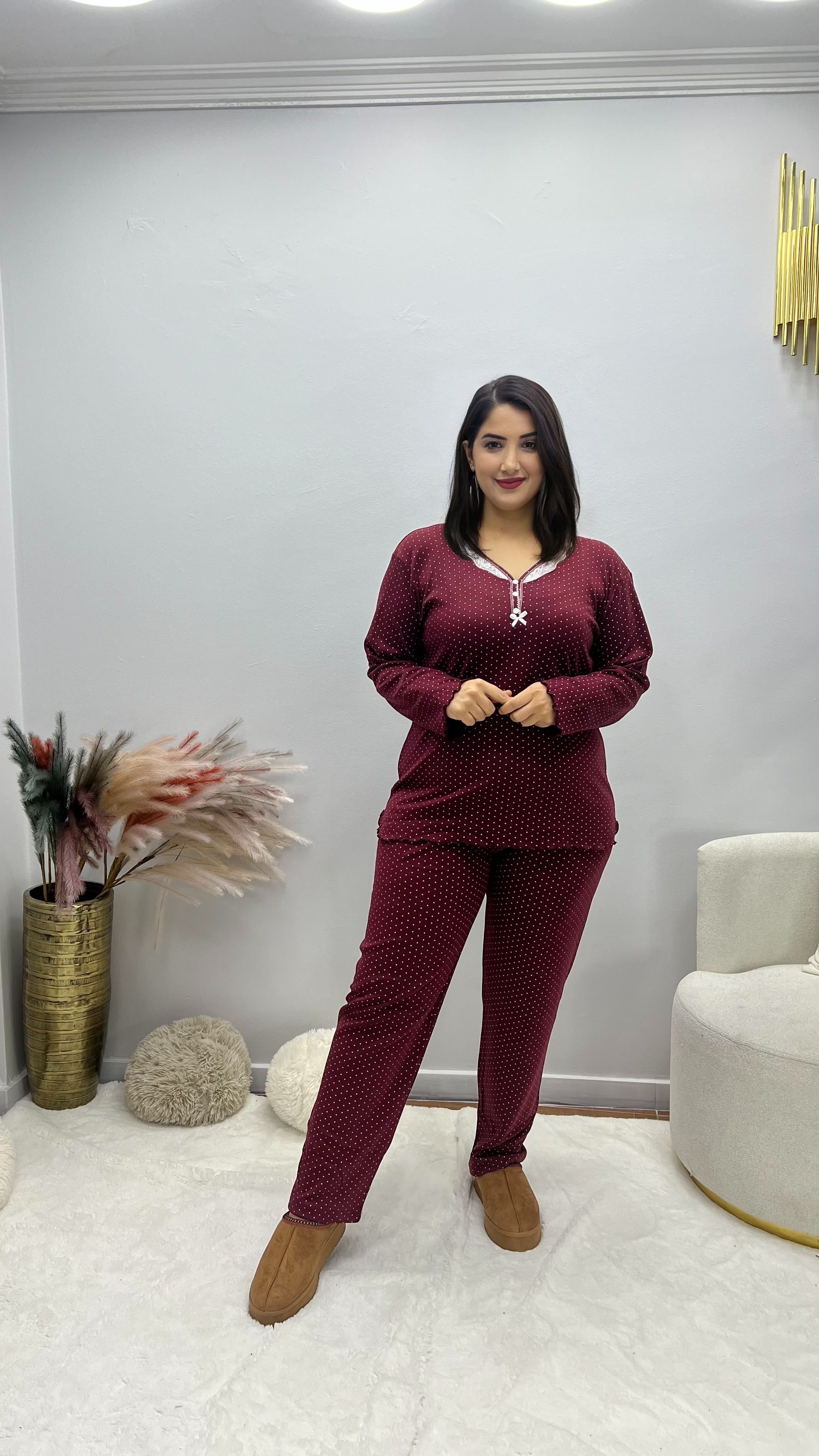 Büyük Beden Monalisa Pijama Takımı