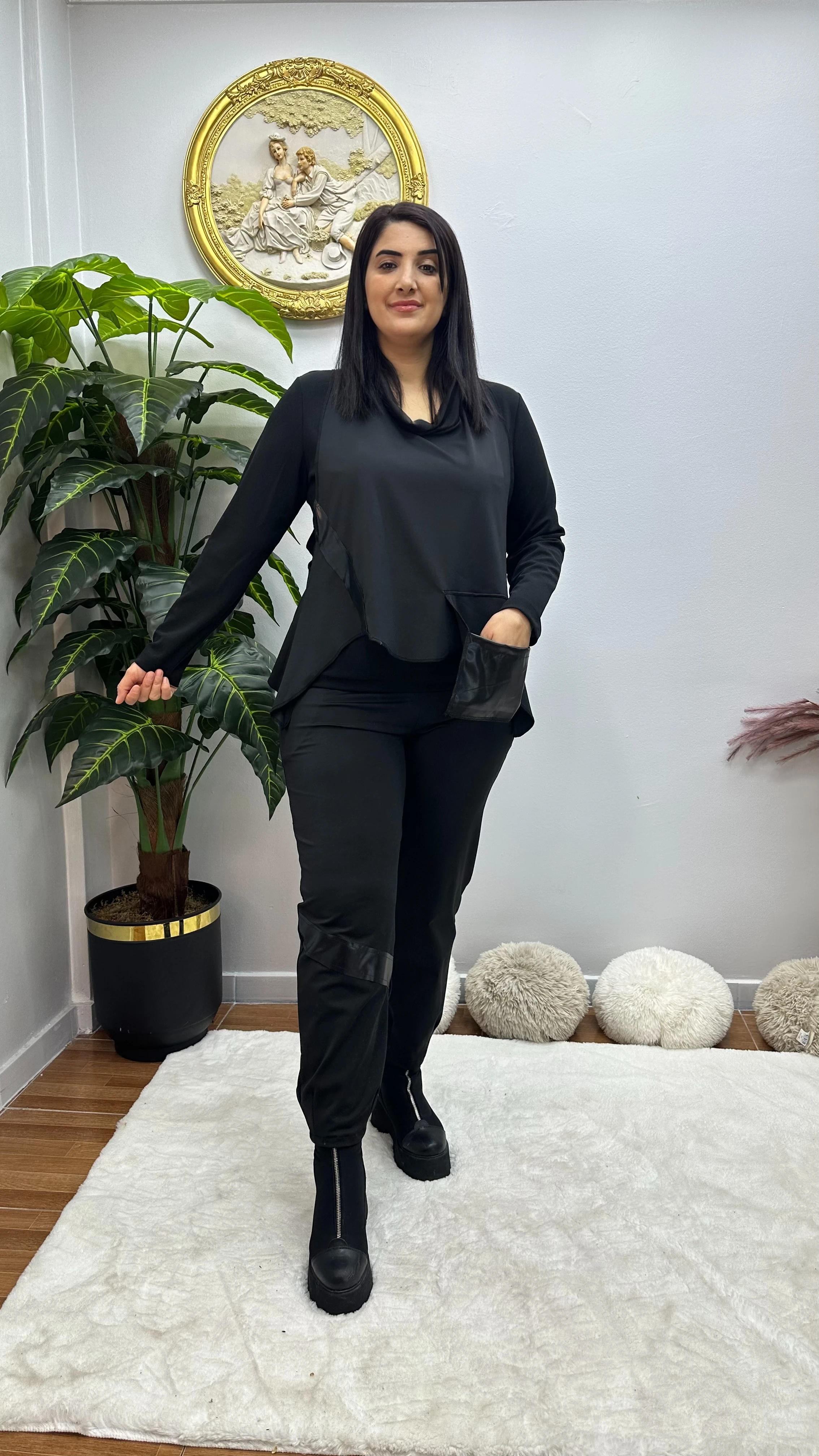 Deri Detay Scuba Kumaş Tasarım Takım