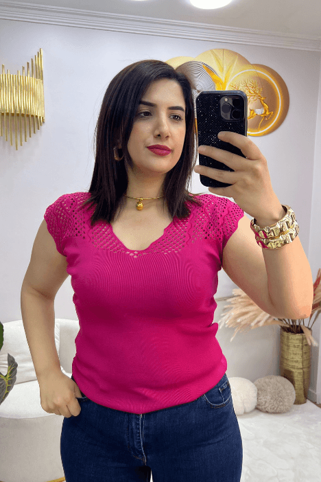 1 Alana 1 Bedava  Merserize Bluz - Pembe