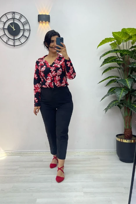 Kırmızı Rose Gömlek