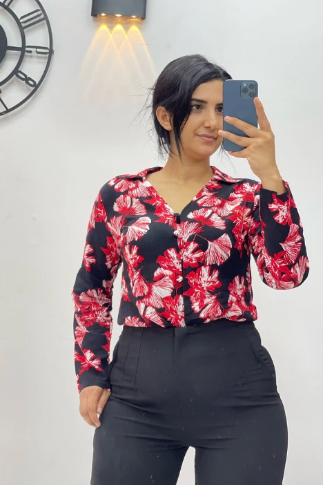 Kırmızı Rose Gömlek