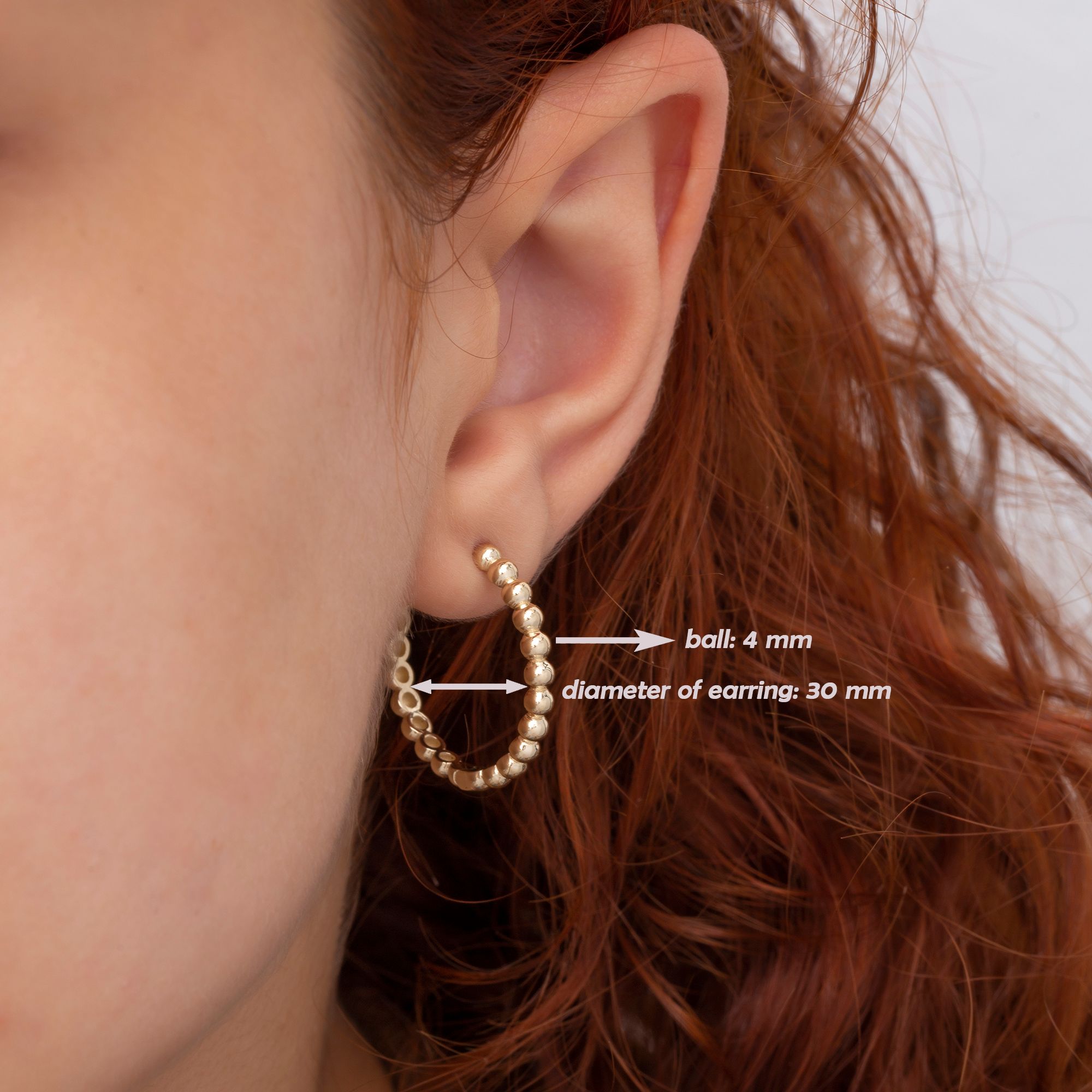 Ball Hoop Earrings