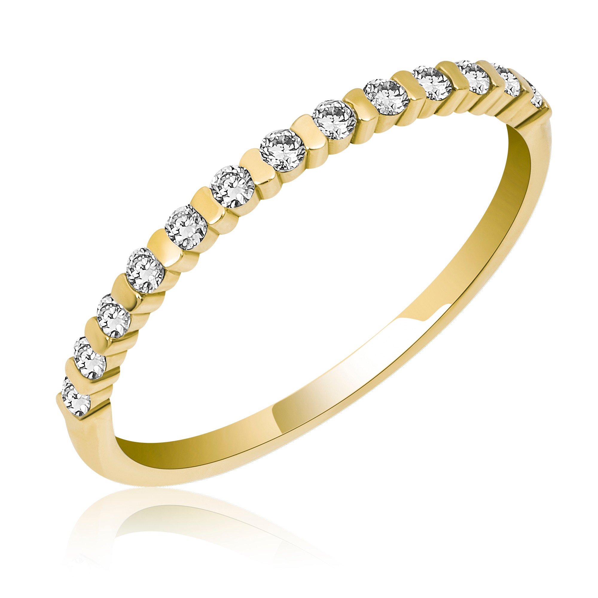 14K Gold 1.40 MM Diamond Half Eternity Ring