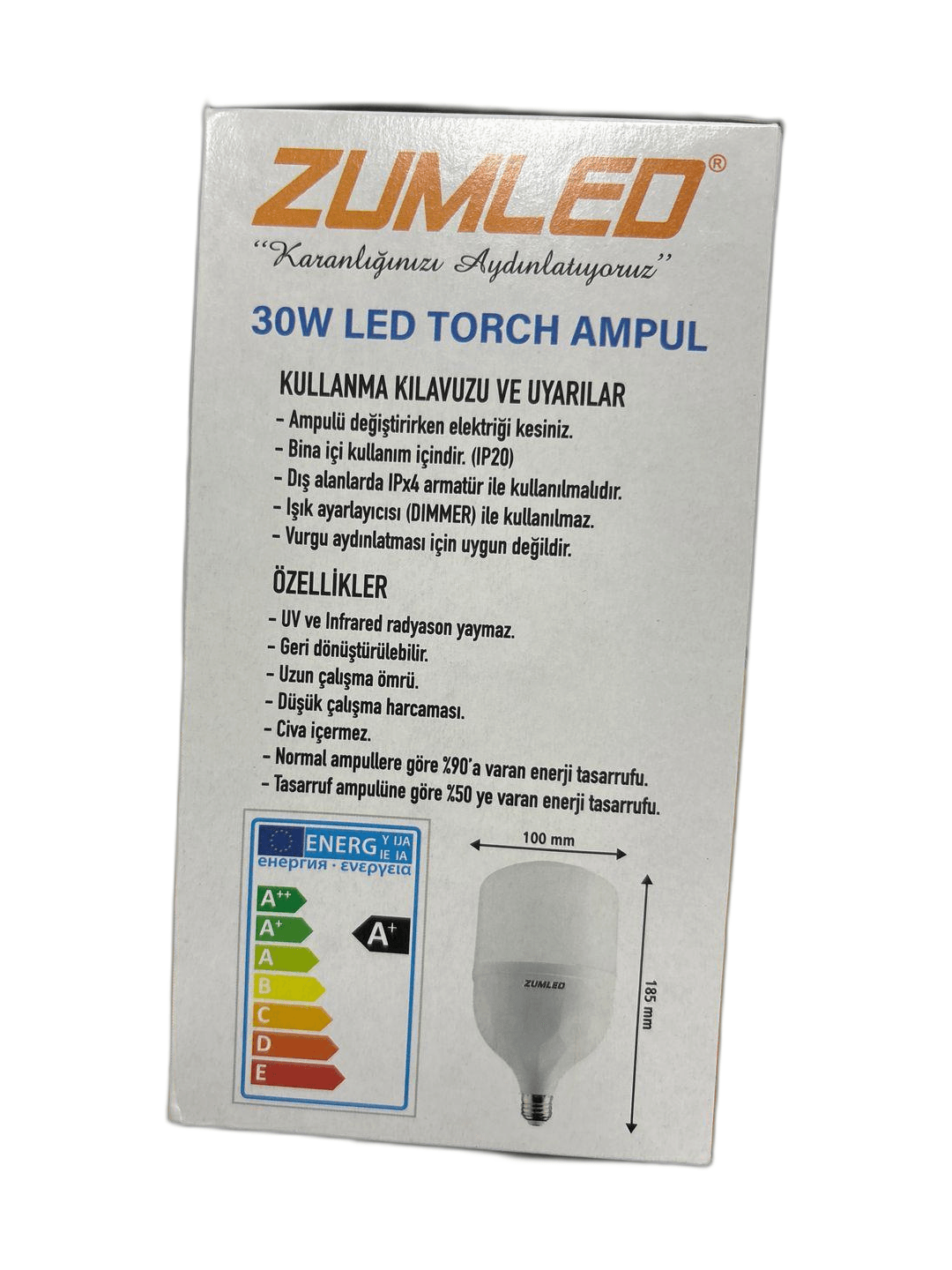 ZUMLED 30W LED TORCH AMPUL