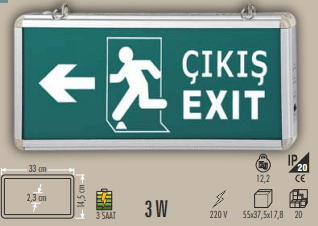 CATA CT-9170 EXIT (ÇIKIŞ) TABELA