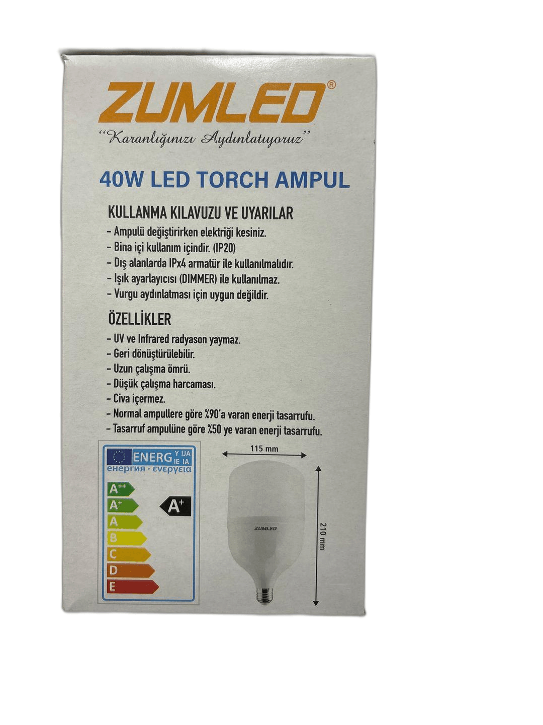 ZUMLED 40W TORCH AMPUL