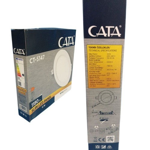 CATA 12W Slim Led Panel Yuvarlak Sıva Altı CT-5147