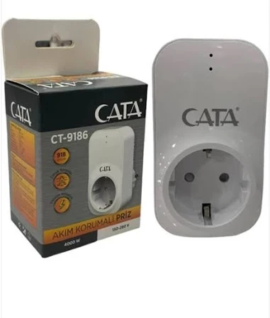 CATA CT-9186 Akım Korumalı Tekli Topraklı Priz