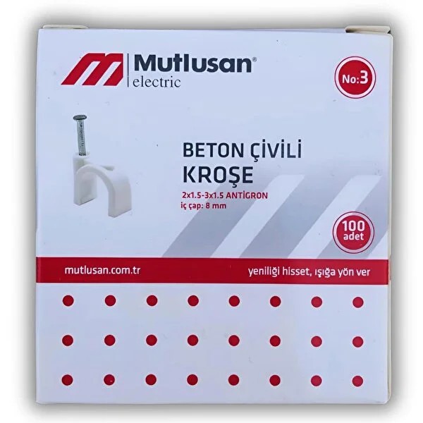 MUTLUSAN KROŞE NO:3 BETON ÇİVİLİ 100 ADET