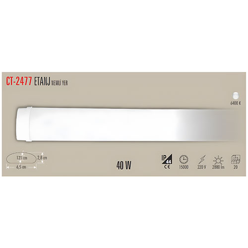 CATA 40W LEDLİ ETANJ ARMATÜR (BEYAZ) CT-2477