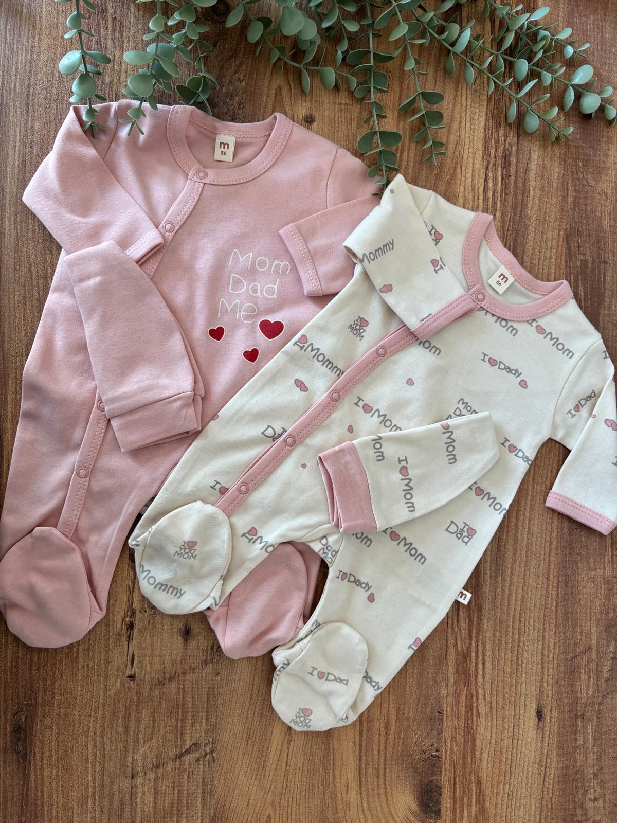 Kız Bebek 2’li Şapkalı Tulum Pembe Renk