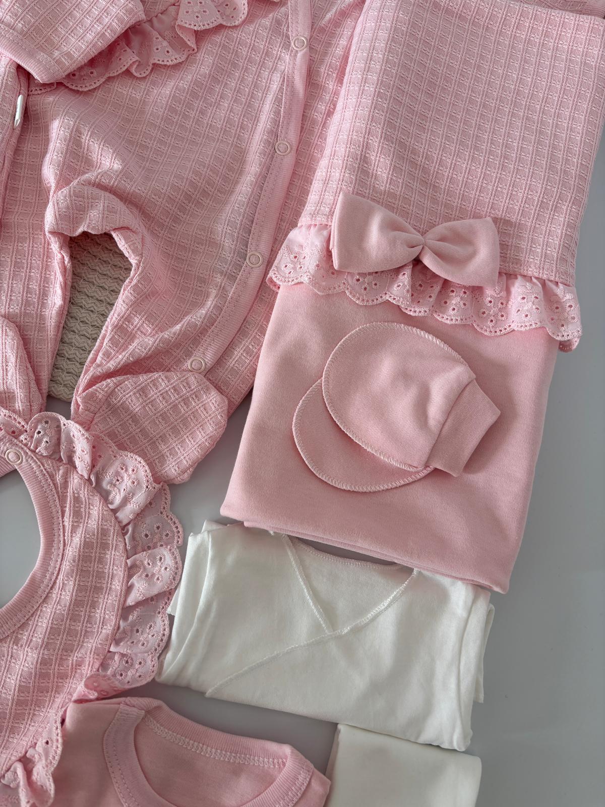 Kız Bebek Pretty Girl Pembe 10’lu Hastane Çıkış Seti Pembe Renk