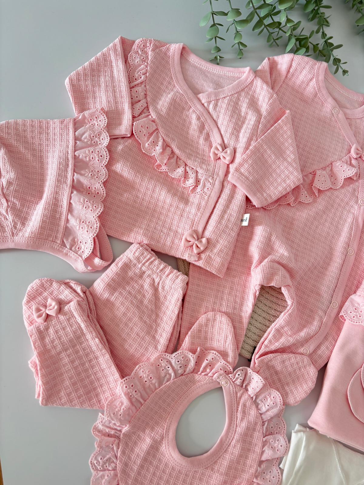 Kız Bebek Pretty Girl Pembe 10’lu Hastane Çıkış Seti Pembe Renk