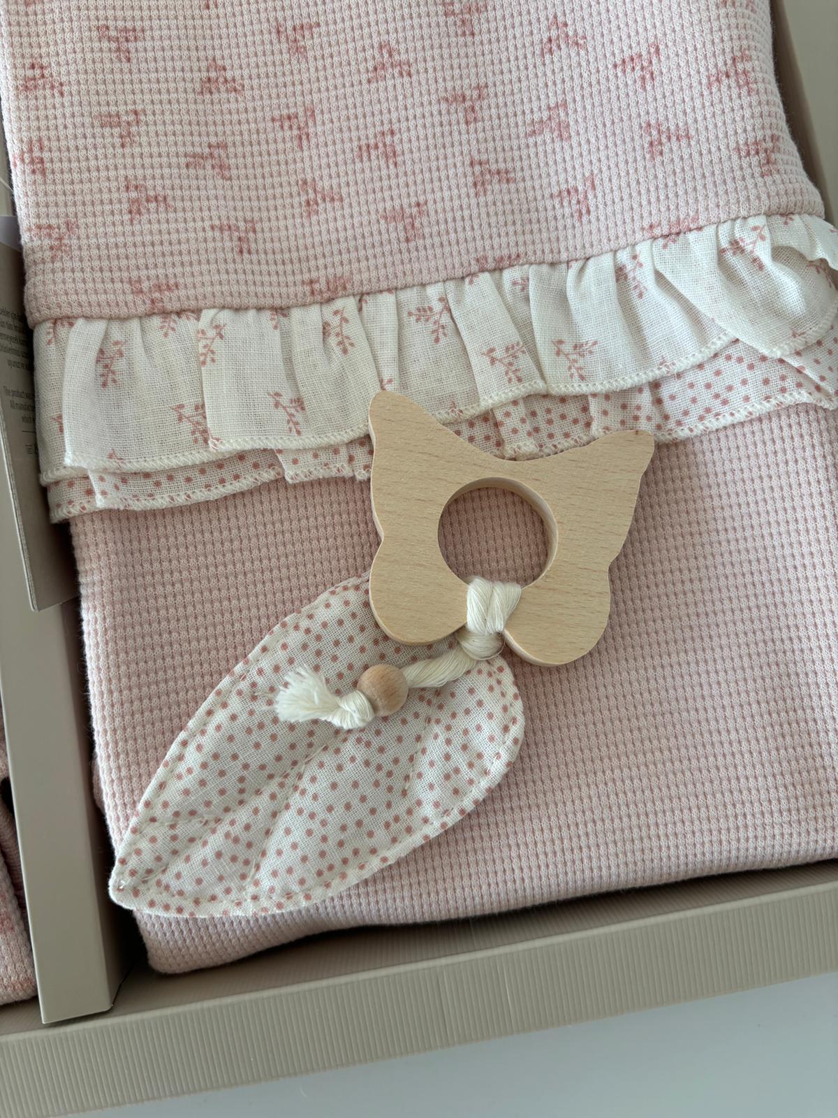 Kız Bebek Çiçek Baskılı Premium 10'lu Hastane Çıkışı Pudra