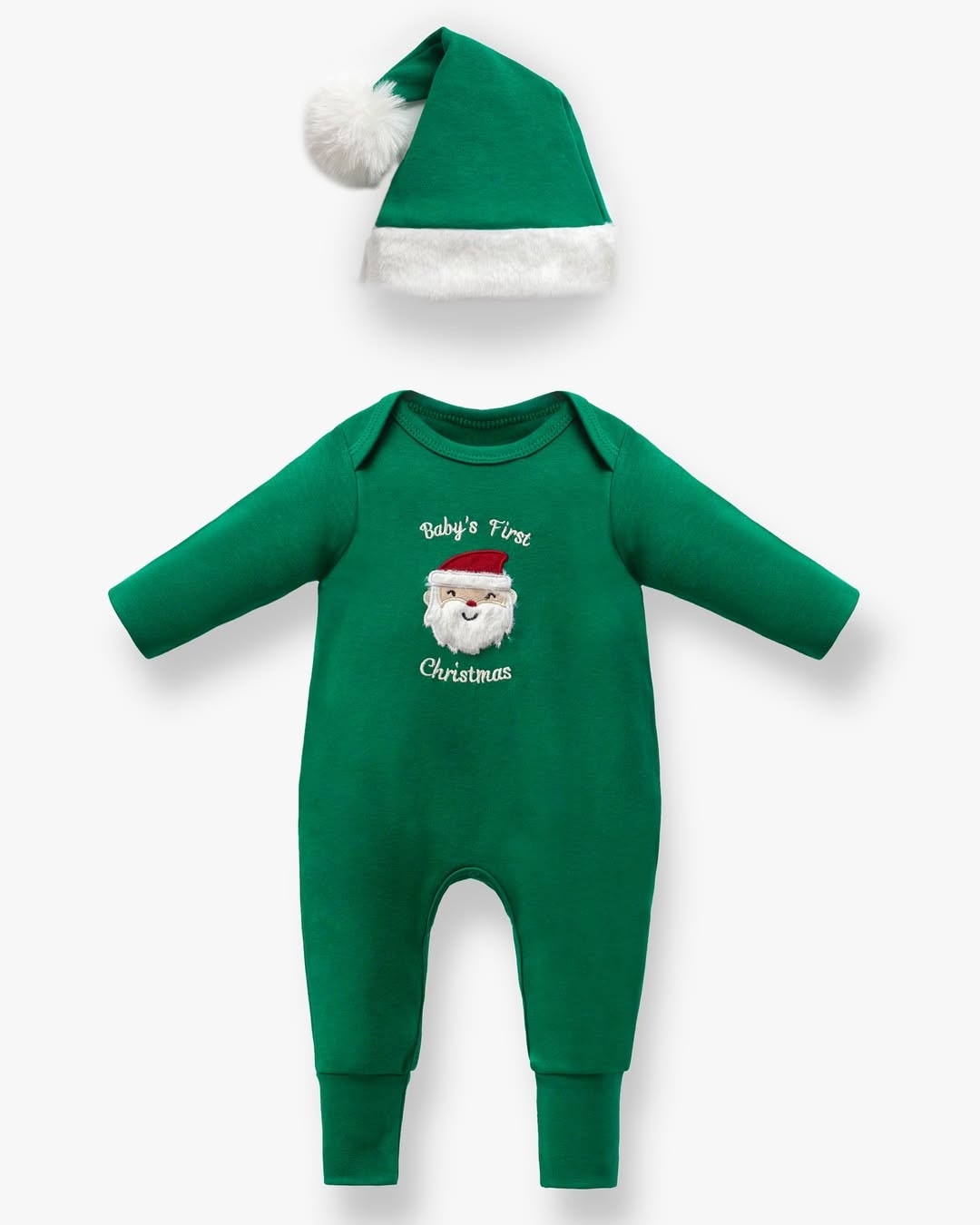 Yeşil Baby’s First Christmas Yılbaşı Bebek Tulumu